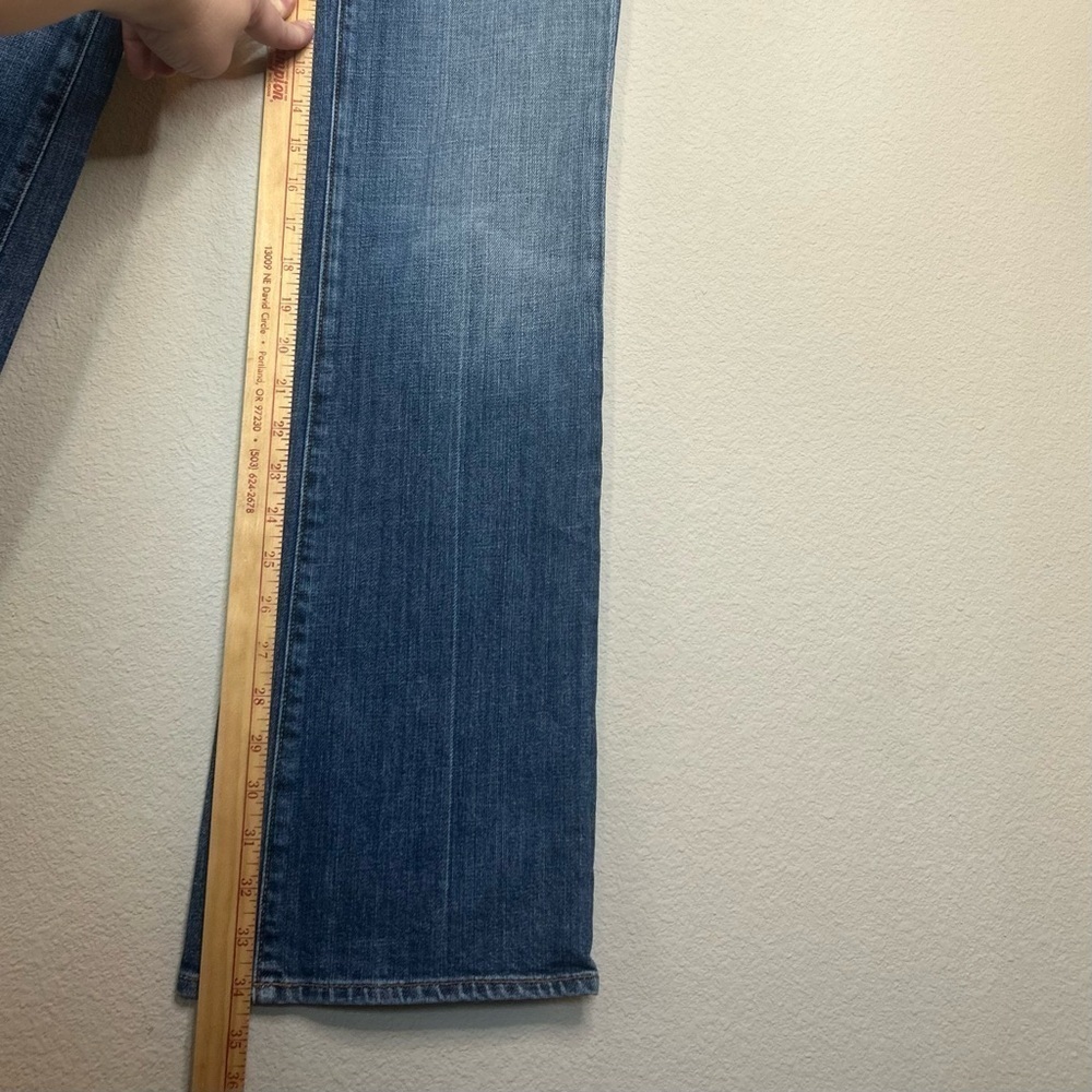 7 For All Mankind Jeans Women’s Size 28 Blue Low Rise Straight Leg 34.5” Inseam - Picture 8 of 13